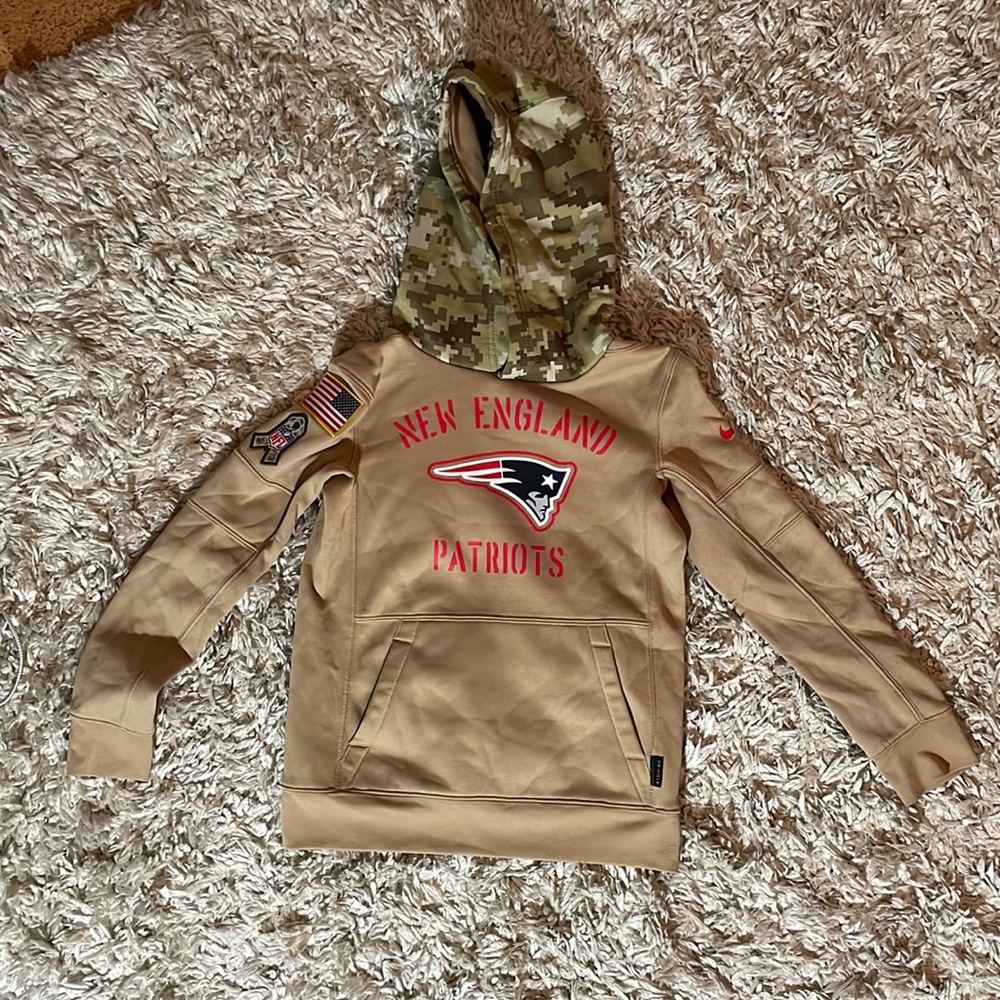 New England patriots youth SMALL veterans sweatshirt